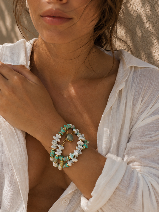 Bracelet Howlite & Amazonite
