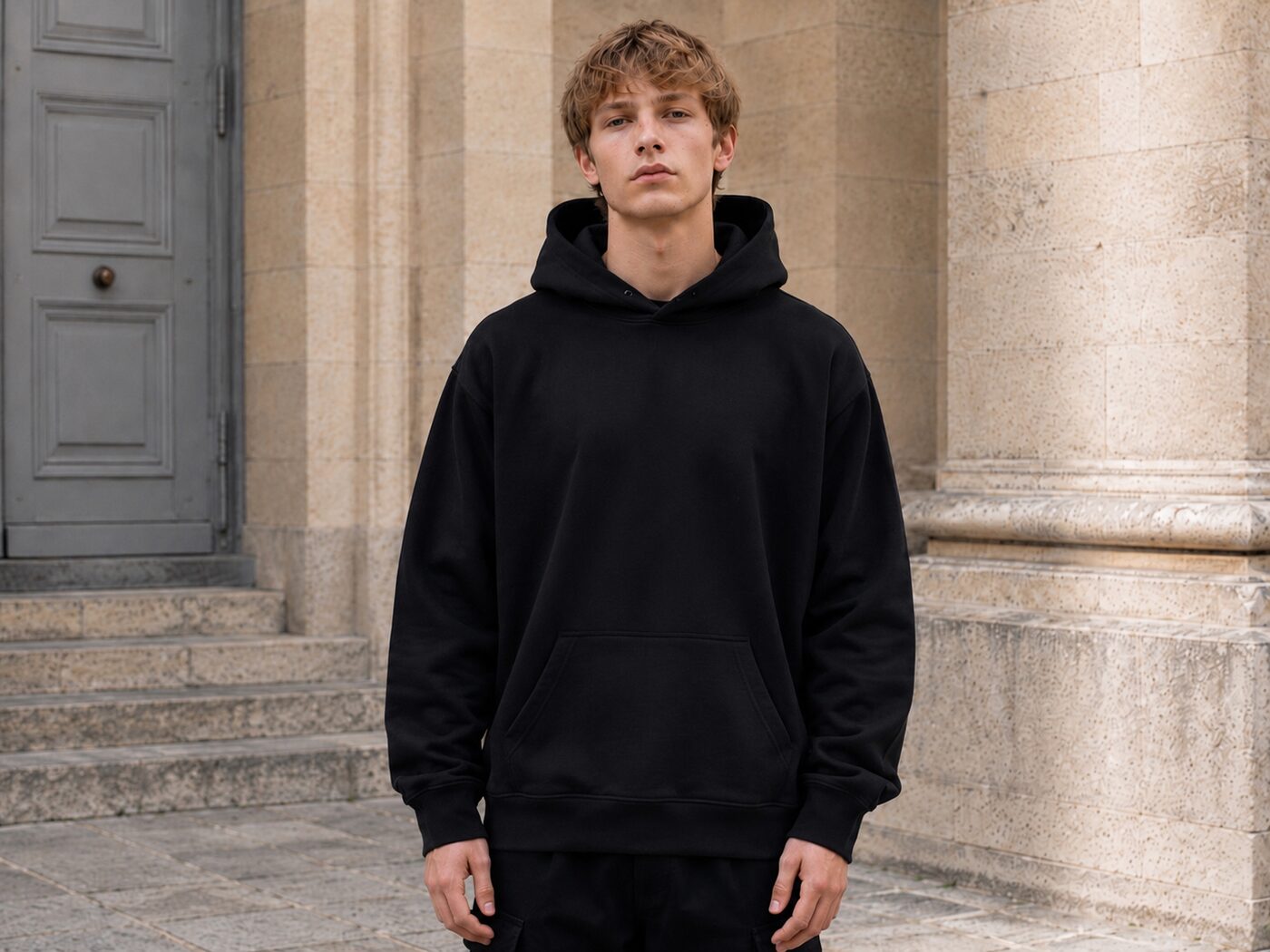 Sweat à capuche MysticLov Noir - face