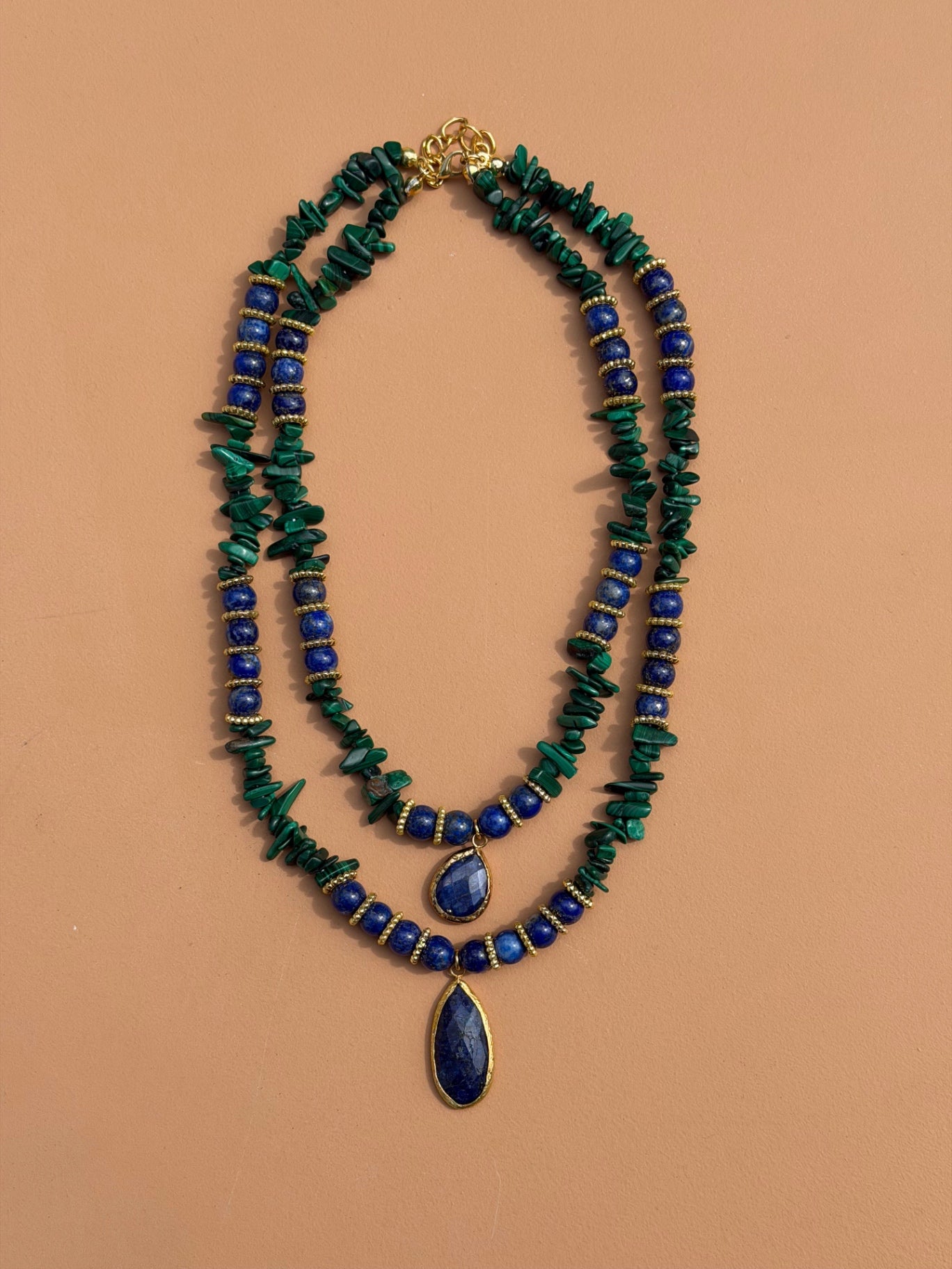 Collier Malachite & Lapis-Lazuli